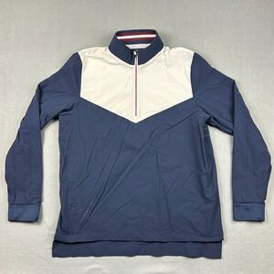 Rhone Jacket‎ Mens Large 1/4 Zip Active Stretch Sideline Pullover Workout Read